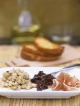 Tapas Plate: Beans with Lime, Olive Tapenade, Ham-Louise Lister-Premier Image Canvas