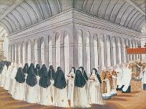 Procession of the Holy Sacrament in the Cloister, from 'L'Abbaye De Port-Royal', C.1710-Louise Madelaine Cochin-Premier Image Canvas