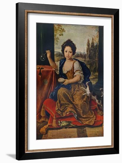 Louise Marie Anne de Bourbon, (1674-1681), illegitimate daughter of Louis XIV, c1680, (1911)-Pierre Mignard-Framed Giclee Print