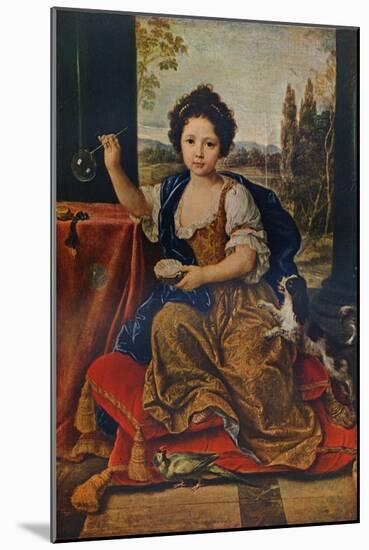 Louise Marie Anne de Bourbon, (1674-1681), illegitimate daughter of Louis XIV, c1680, (1911)-Pierre Mignard-Mounted Giclee Print