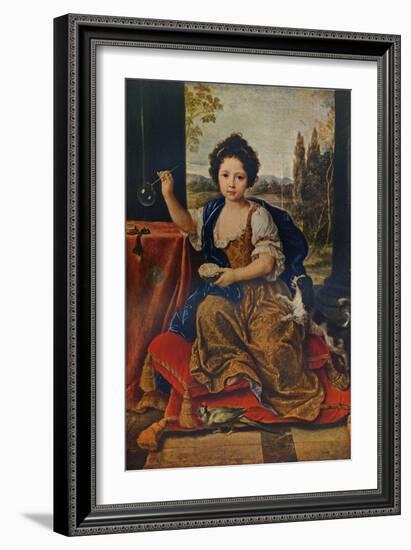 Louise Marie Anne de Bourbon, (1674-1681), illegitimate daughter of Louis XIV, c1680, (1911)-Pierre Mignard-Framed Giclee Print