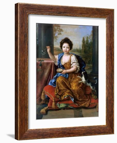 Louise Marie De Bourbon (1674-168), Duchesse D'Orléans-Pierre Mignard-Framed Giclee Print