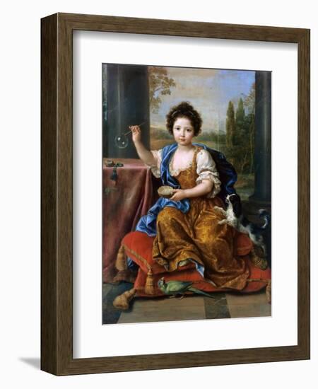 Louise Marie De Bourbon (1674-168), Duchesse D'Orléans-Pierre Mignard-Framed Giclee Print