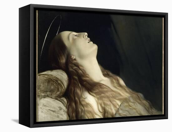 Louise Vernet, the Wife of the Artist on His Deathbed-Paul Delaroche-Framed Premier Image Canvas