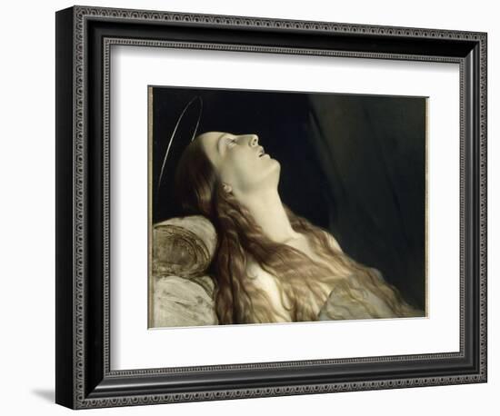 Louise Vernet, the Wife of the Artist on His Deathbed-Paul Delaroche-Framed Giclee Print