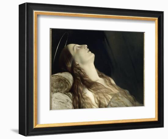 Louise Vernet, the Wife of the Artist on His Deathbed-Paul Delaroche-Framed Giclee Print