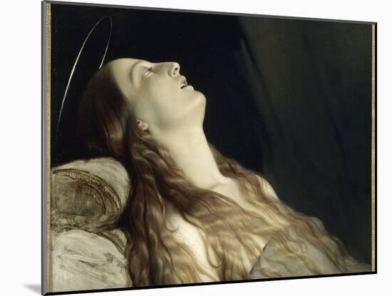 Louise Vernet, the Wife of the Artist on His Deathbed-Paul Delaroche-Mounted Giclee Print