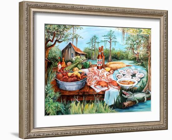 Louisiana Cajun Cooking-Diane Millsap-Framed Art Print