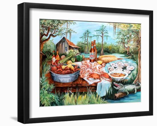 Louisiana Cajun Cooking-Diane Millsap-Framed Art Print