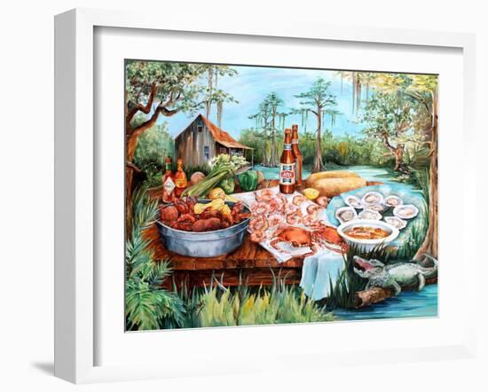 Louisiana Cajun Cooking-Diane Millsap-Framed Art Print