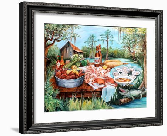 Louisiana Cajun Cooking-Diane Millsap-Framed Art Print