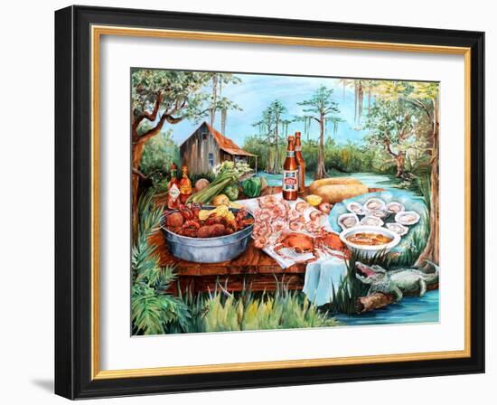 Louisiana Cajun Cooking-Diane Millsap-Framed Art Print