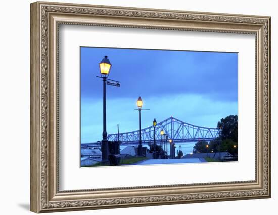 Louisiana, New Orleans, Algiers, Jazz Walk of Fame, Crescent City Connection Bridges-John Coletti-Framed Photographic Print