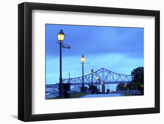 Louisiana, New Orleans, Algiers, Jazz Walk of Fame, Crescent City Connection Bridges-John Coletti-Framed Photographic Print