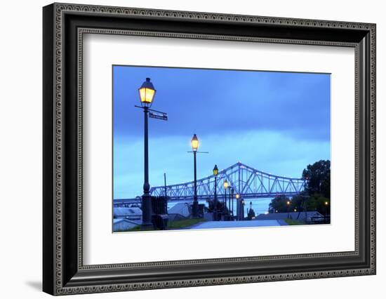 Louisiana, New Orleans, Algiers, Jazz Walk of Fame, Crescent City Connection Bridges-John Coletti-Framed Photographic Print