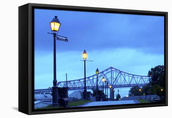 Louisiana, New Orleans, Algiers, Jazz Walk of Fame, Crescent City Connection Bridges-John Coletti-Framed Premier Image Canvas