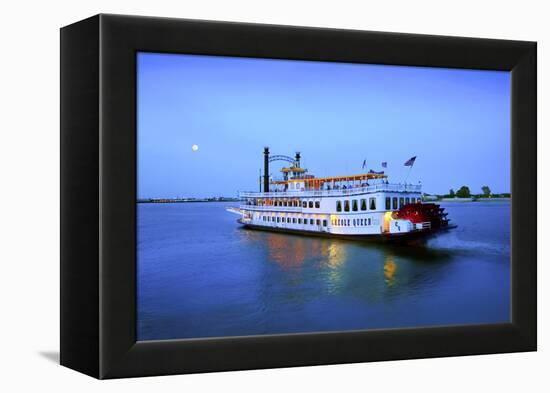 Louisiana, New Orleans, Creole Queen Steamboat, Mississippi River-John Coletti-Framed Premier Image Canvas