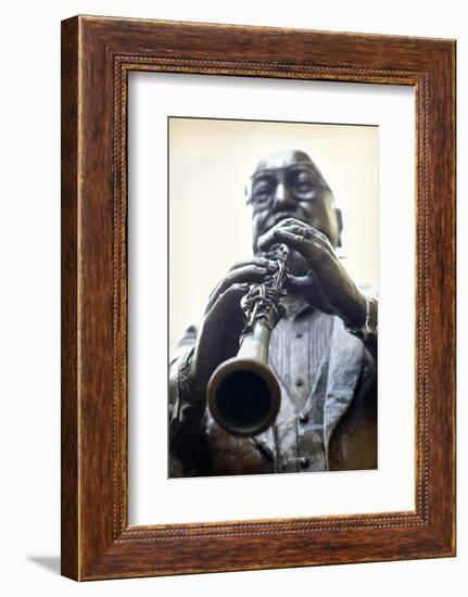 Louisiana, New Orleans, French Quarter, Bourbon Street, Musical Legends Park, Pete Fountain Statue-John Coletti-Framed Photographic Print