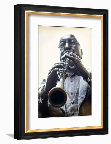 Louisiana, New Orleans, French Quarter, Bourbon Street, Musical Legends Park, Pete Fountain Statue-John Coletti-Framed Photographic Print