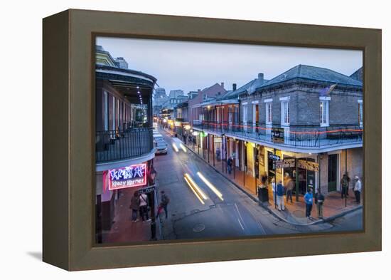 Louisiana, New Orleans, French Quarter, Bourbon Street-John Coletti-Framed Premier Image Canvas