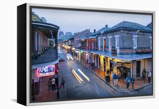 Louisiana, New Orleans, French Quarter, Bourbon Street-John Coletti-Framed Premier Image Canvas