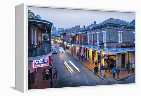 Louisiana, New Orleans, French Quarter, Bourbon Street-John Coletti-Framed Premier Image Canvas