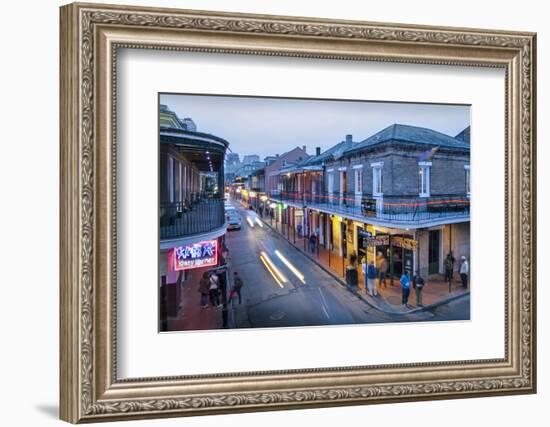 Louisiana, New Orleans, French Quarter, Bourbon Street-John Coletti-Framed Photographic Print