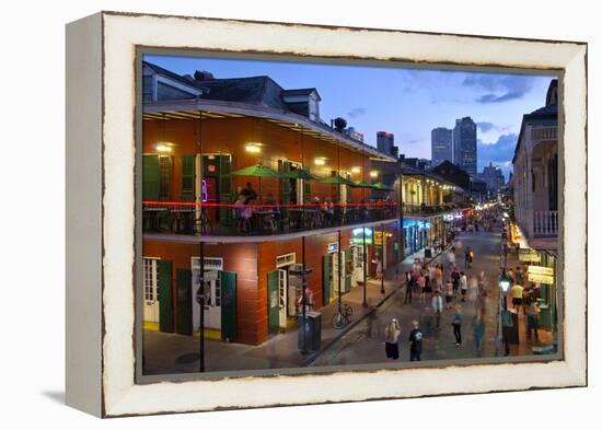 Louisiana, New Orleans, French Quarter, Bourbon Street-John Coletti-Framed Premier Image Canvas