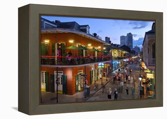 Louisiana, New Orleans, French Quarter, Bourbon Street-John Coletti-Framed Premier Image Canvas