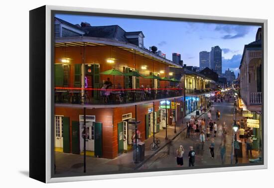 Louisiana, New Orleans, French Quarter, Bourbon Street-John Coletti-Framed Premier Image Canvas