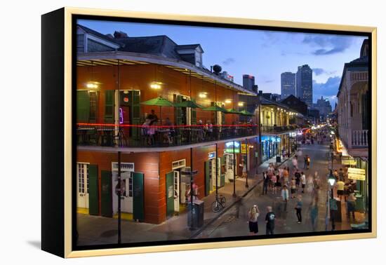 Louisiana, New Orleans, French Quarter, Bourbon Street-John Coletti-Framed Premier Image Canvas