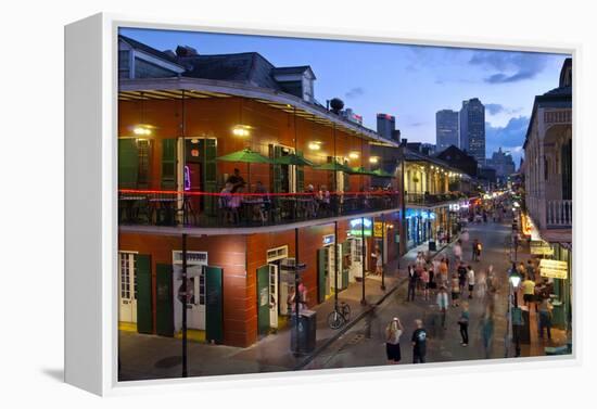 Louisiana, New Orleans, French Quarter, Bourbon Street-John Coletti-Framed Premier Image Canvas