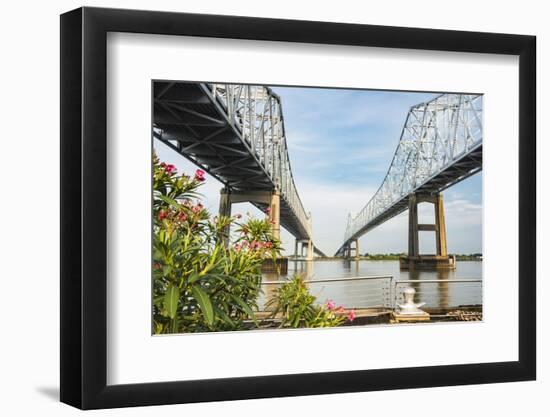 Louisiana. New Orleans, Lower Mississippi River Basin, the Greater New Orleans Bridge-Alison Jones-Framed Photographic Print