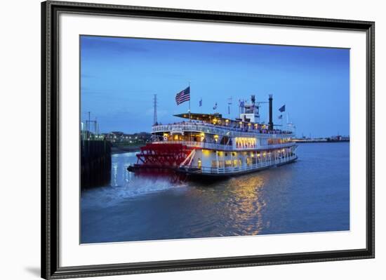 Louisiana, New Orleans, Natchez Steamboat, Mississippi River-John Coletti-Framed Photographic Print