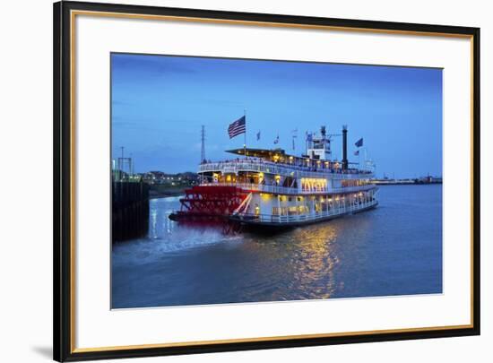 Louisiana, New Orleans, Natchez Steamboat, Mississippi River-John Coletti-Framed Photographic Print