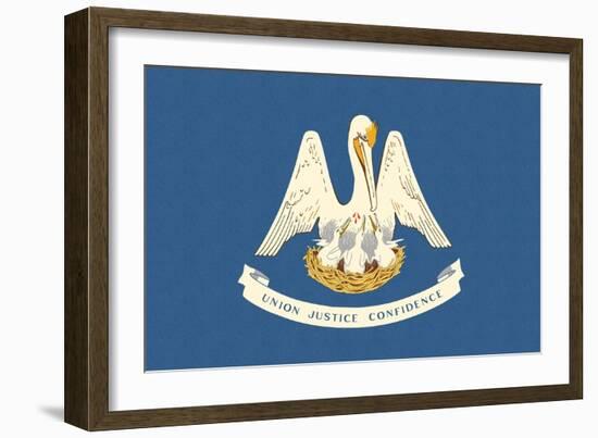 Louisiana State Flag-Lantern Press-Framed Art Print