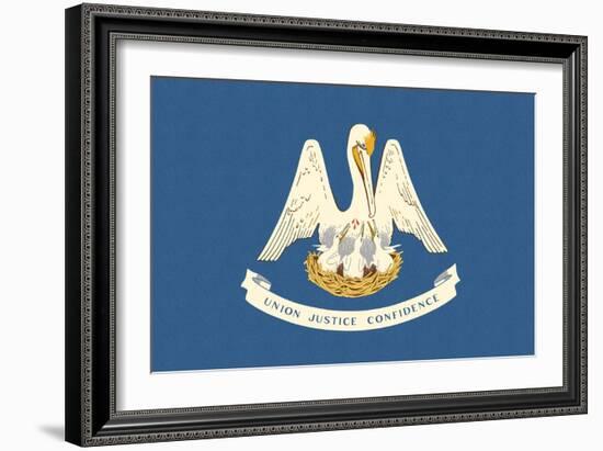 Louisiana State Flag-Lantern Press-Framed Art Print