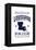 Louisiana State Pride - Blue on White-Lantern Press-Framed Stretched Canvas