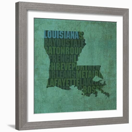 Louisiana State Words-David Bowman-Framed Giclee Print