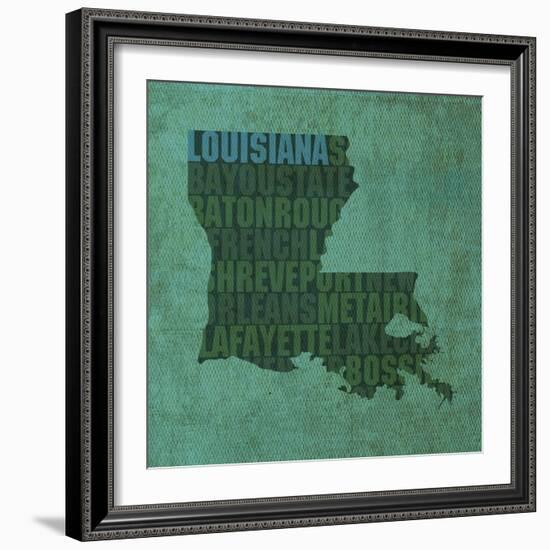 Louisiana State Words-David Bowman-Framed Giclee Print