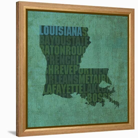 Louisiana State Words-David Bowman-Framed Premier Image Canvas