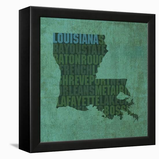 Louisiana State Words-David Bowman-Framed Premier Image Canvas