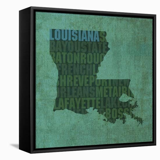 Louisiana State Words-David Bowman-Framed Premier Image Canvas