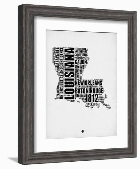 Louisiana Word Cloud 2-NaxArt-Framed Art Print