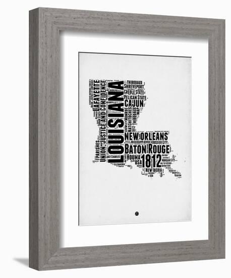 Louisiana Word Cloud 2-NaxArt-Framed Art Print