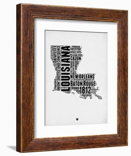 Louisiana Word Cloud 2-NaxArt-Framed Art Print