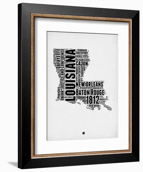 Louisiana Word Cloud 2-NaxArt-Framed Art Print