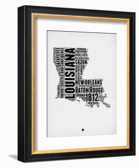 Louisiana Word Cloud 2-NaxArt-Framed Art Print