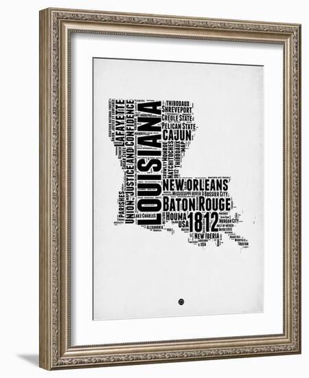 Louisiana Word Cloud 2-NaxArt-Framed Art Print