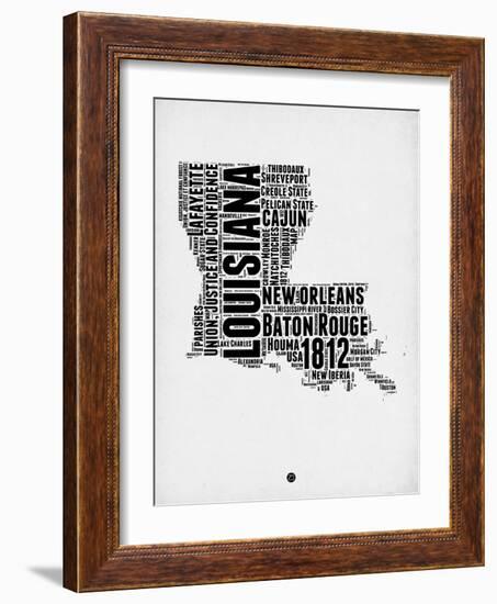 Louisiana Word Cloud 2-NaxArt-Framed Art Print